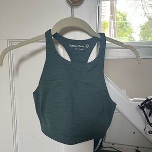 Outdoor voices green crop top sports bra size xs